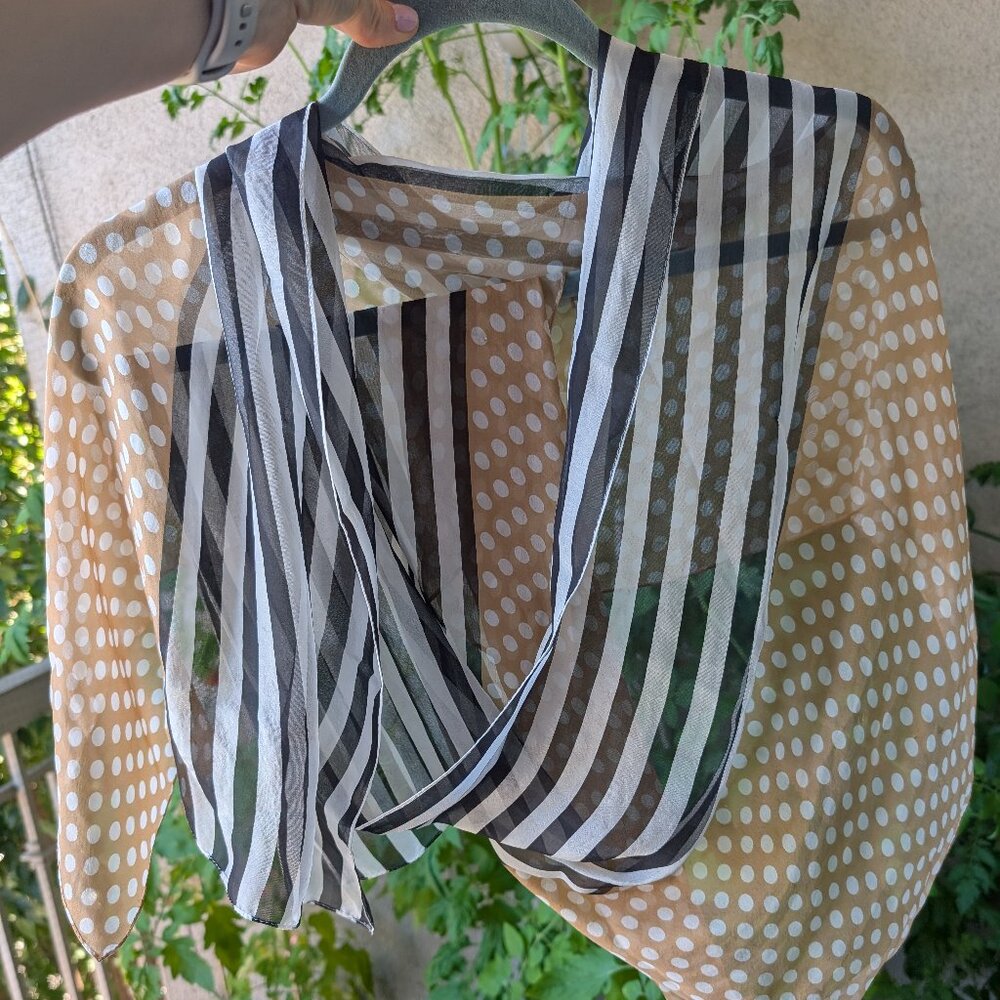 Long double print scarf